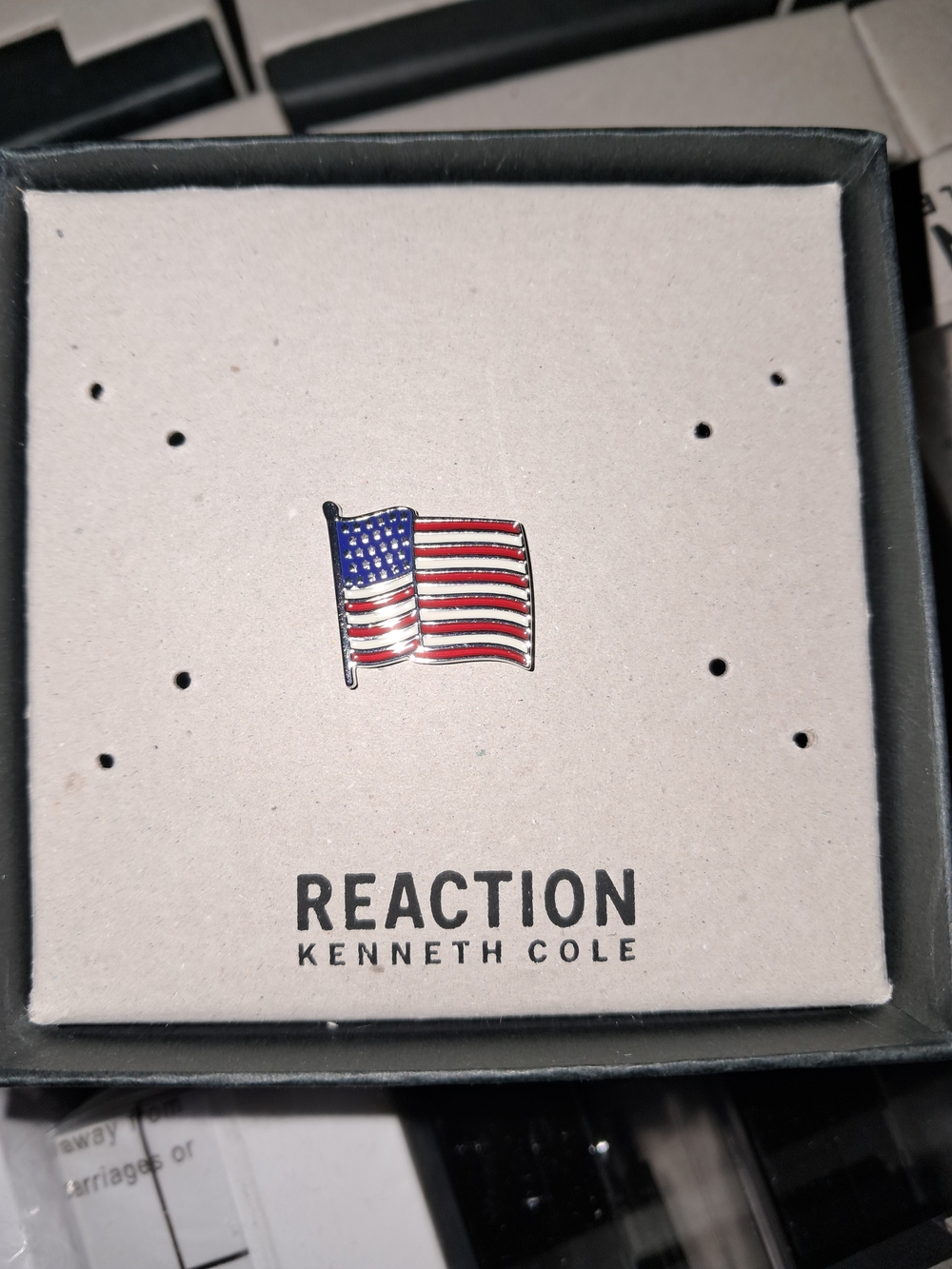 Kenneth Cole American Flag Enamel Cufflink - Red, White & Blue